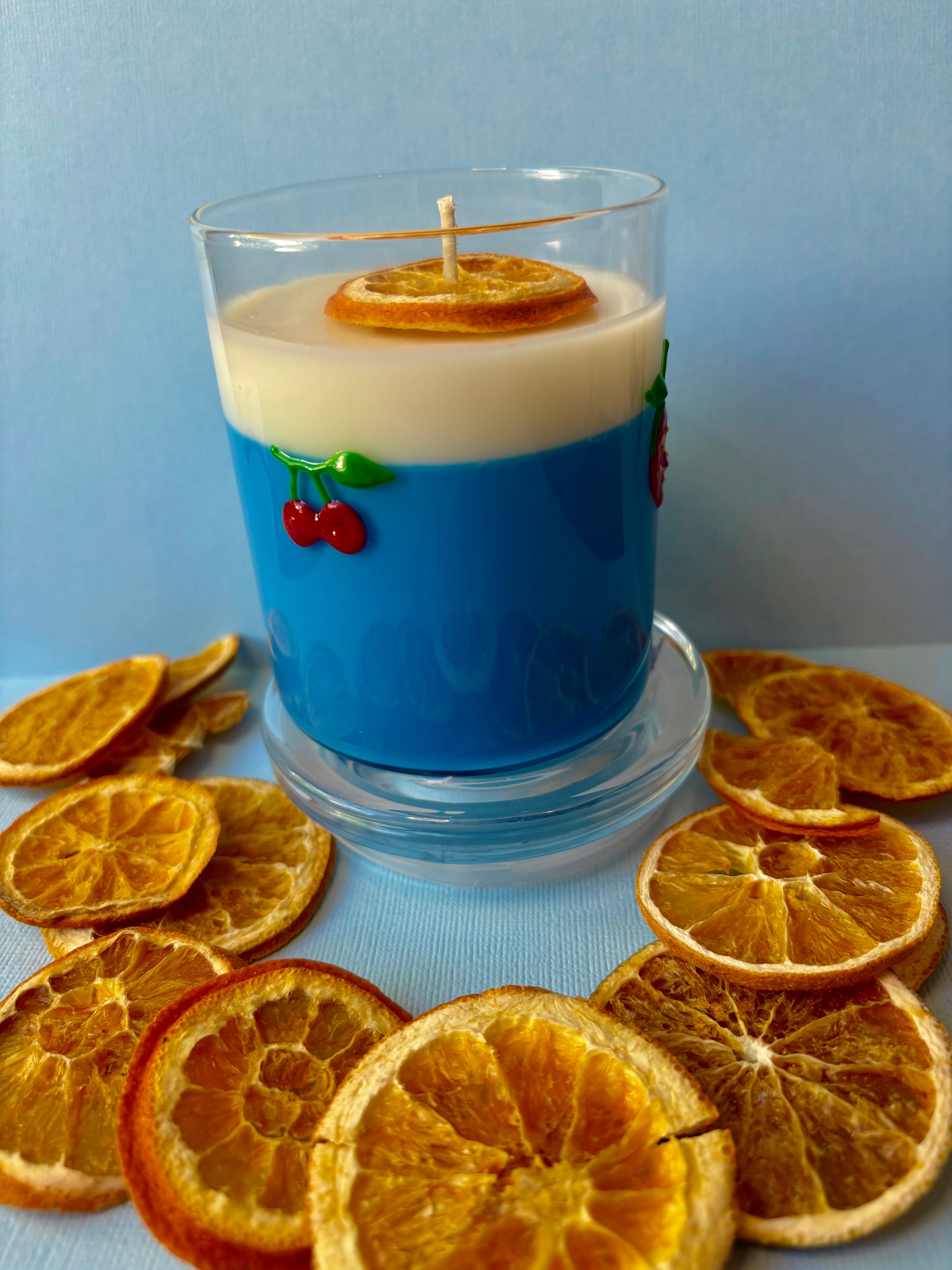 Blue Breeze Cocktail Candle