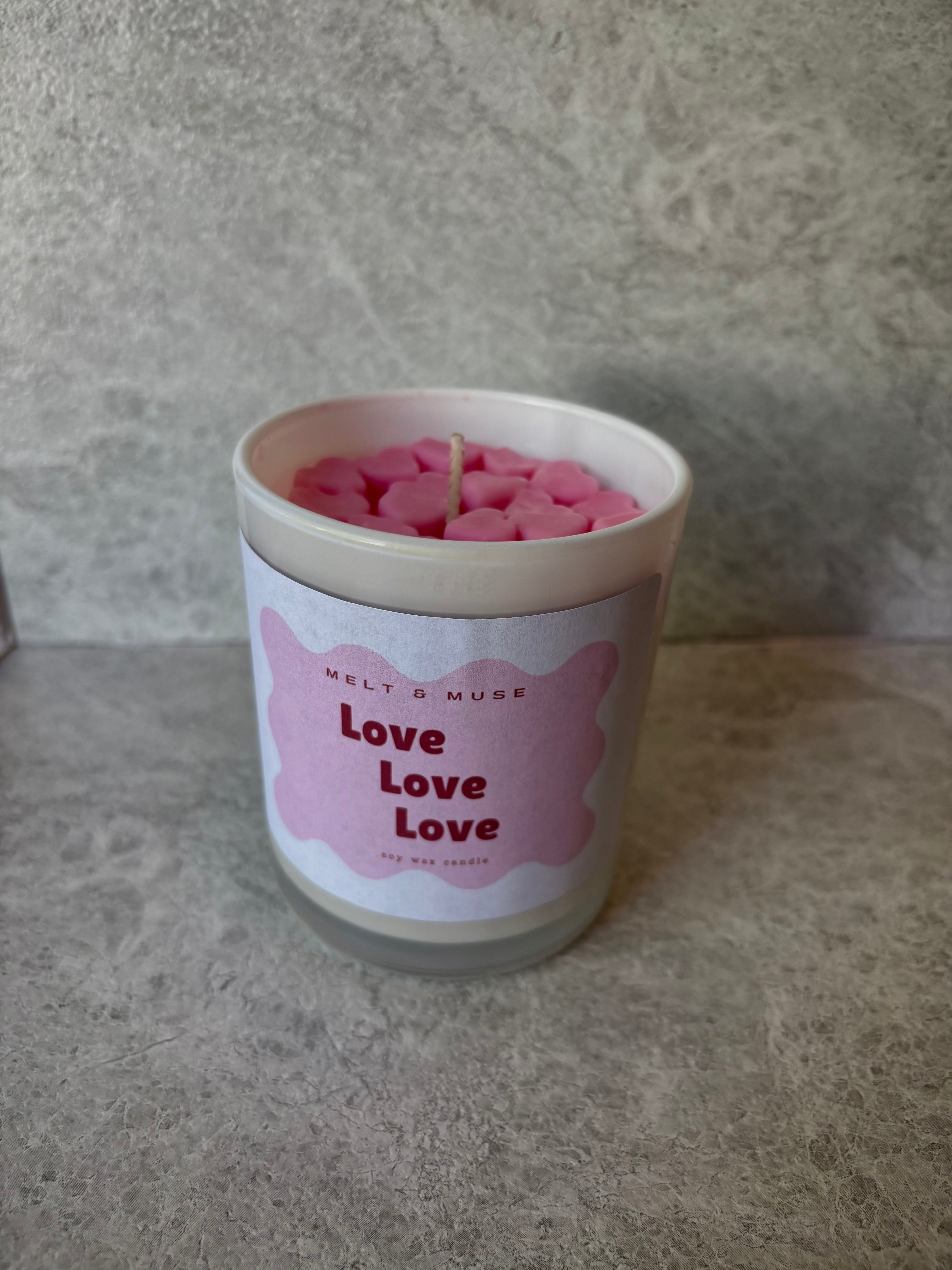 Love Love Love Candle