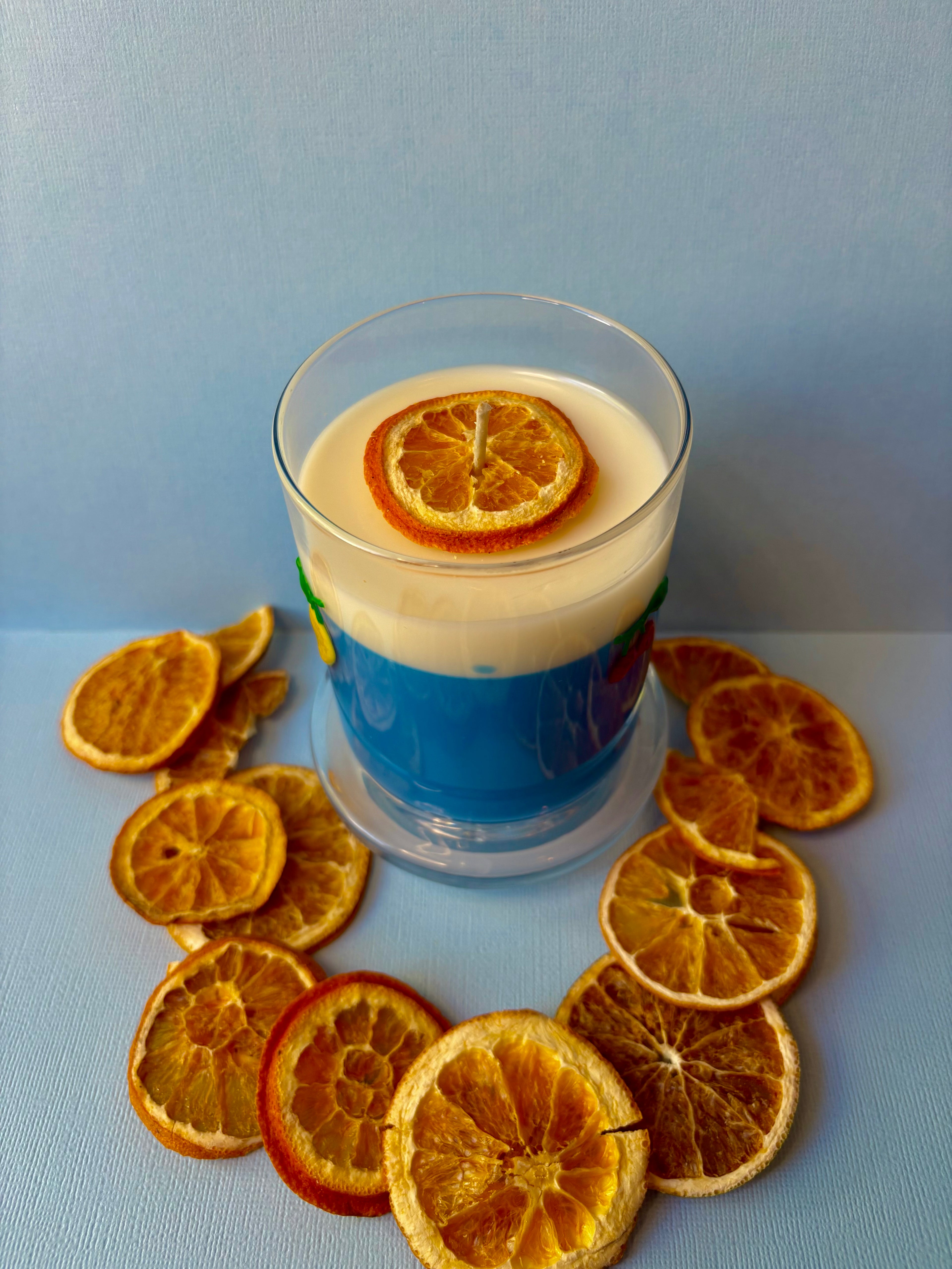 Blue Breeze Cocktail Candle