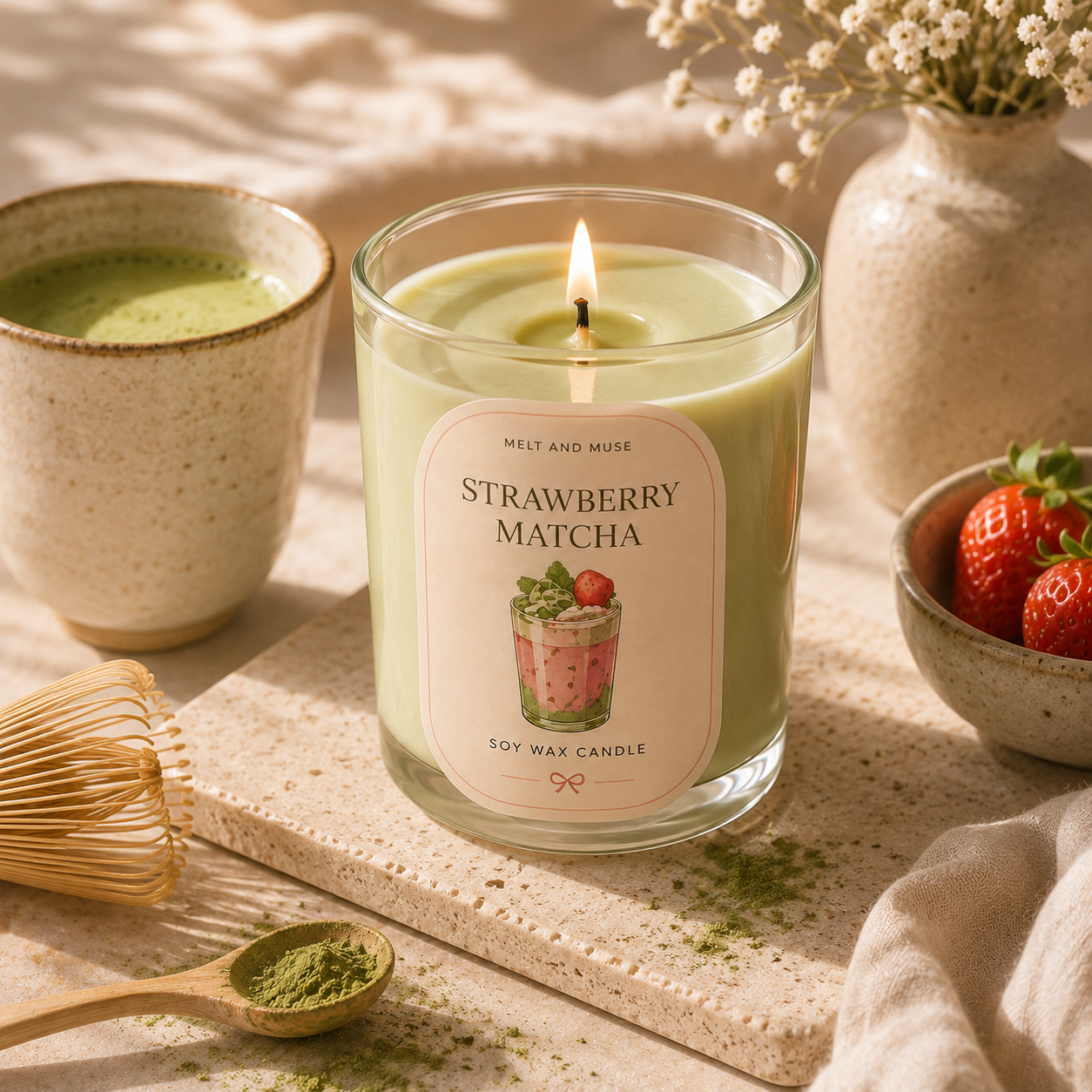 Strawberry Matcha Candle