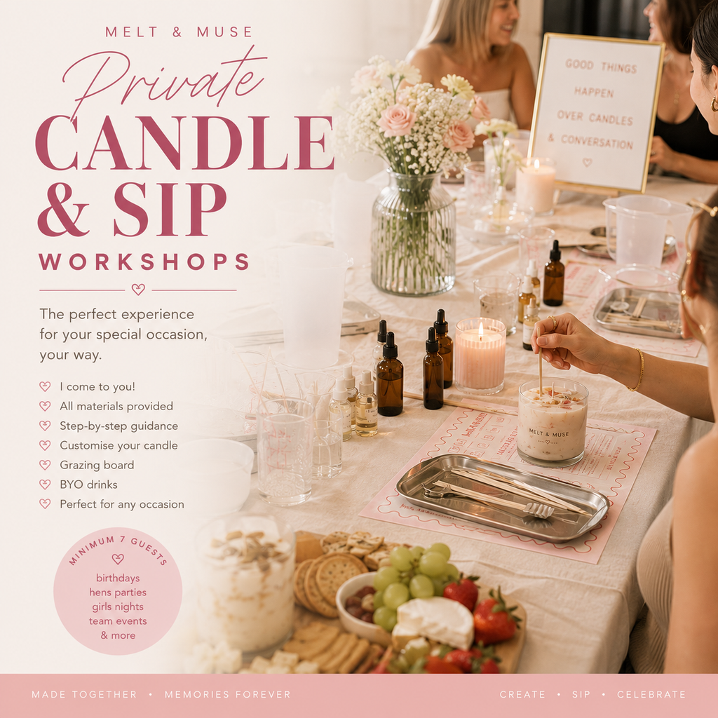 Private Candle & Sip Workshop | We Come to You