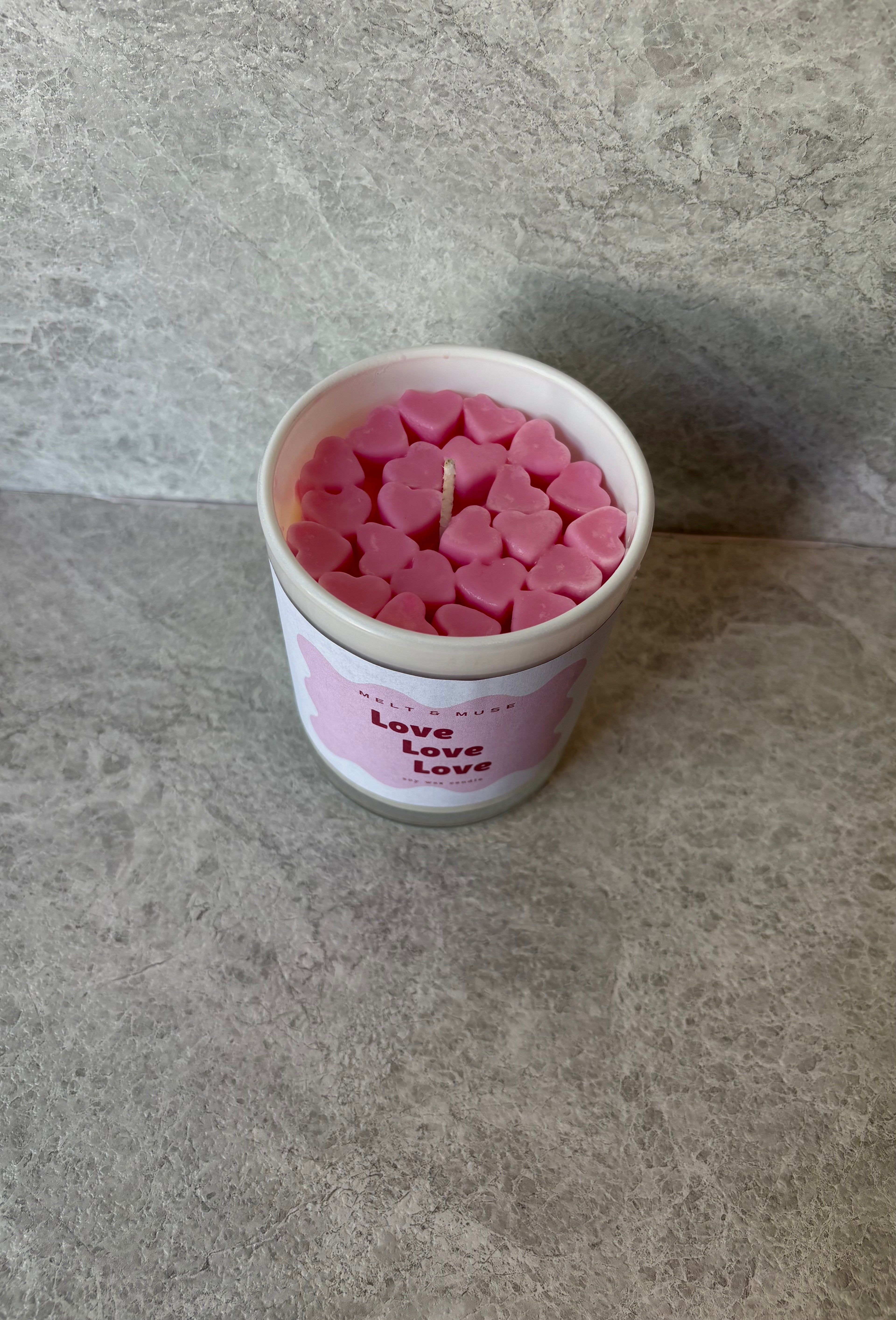 Love Love Love Candle