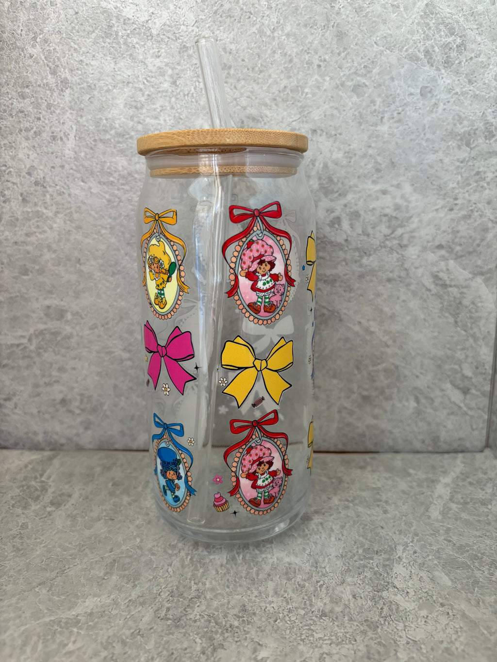 Strawberry Shortcake Coffee Glass