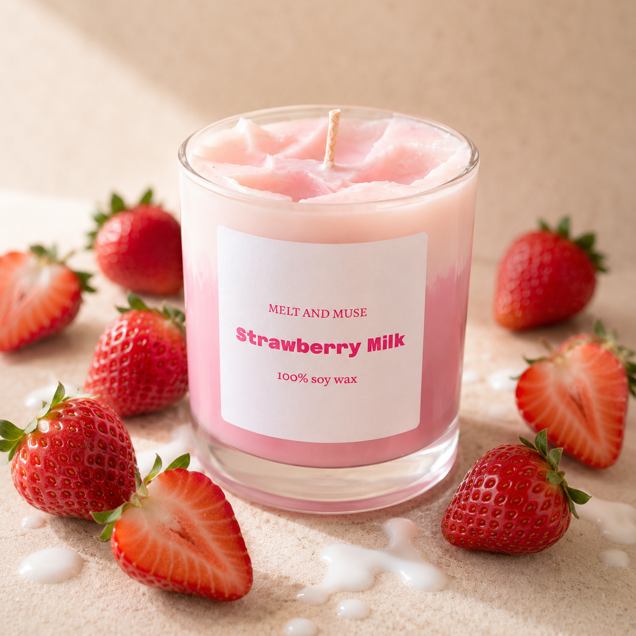 Strawberry Milk Candle